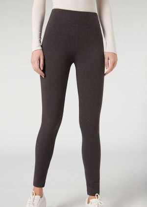 Calzedonia Thermal Leggings Damen Grau | DE1495HK